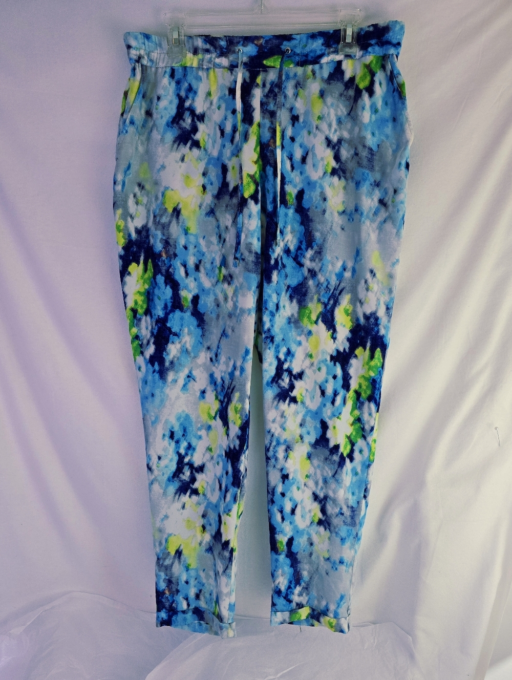 Liz Claiborne Abstract Watercolor Pull-On Pockets Pants - Size M - Picture 14 of 14